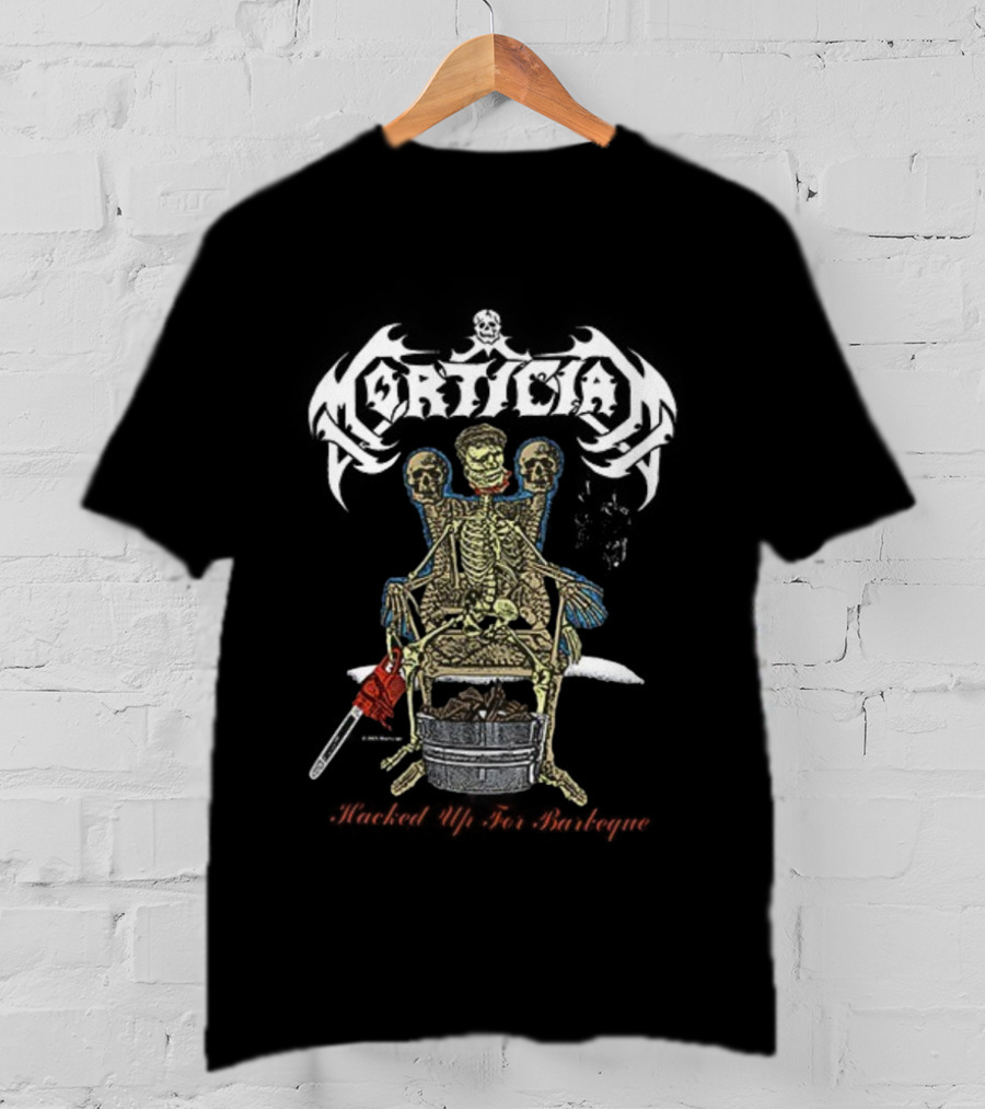 Corticia Skeleton Throne Barbeque Roasted Organs Shredded Skin Human Meat T-Shirt