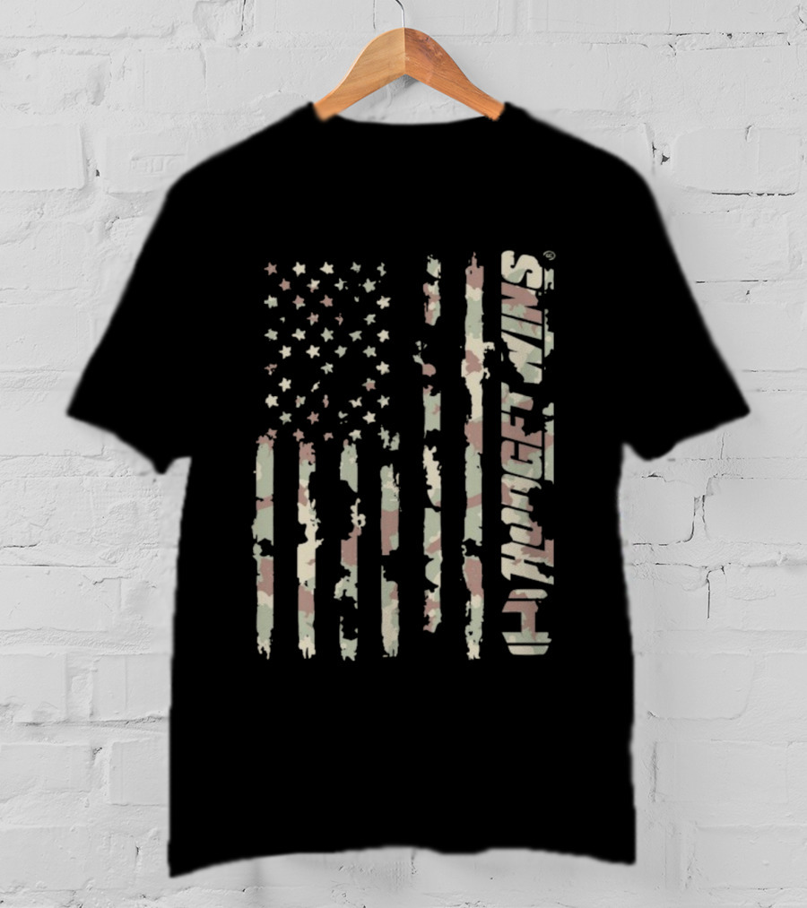 Camouflage Flag 9/11 Never Forget WMS T-Shirt