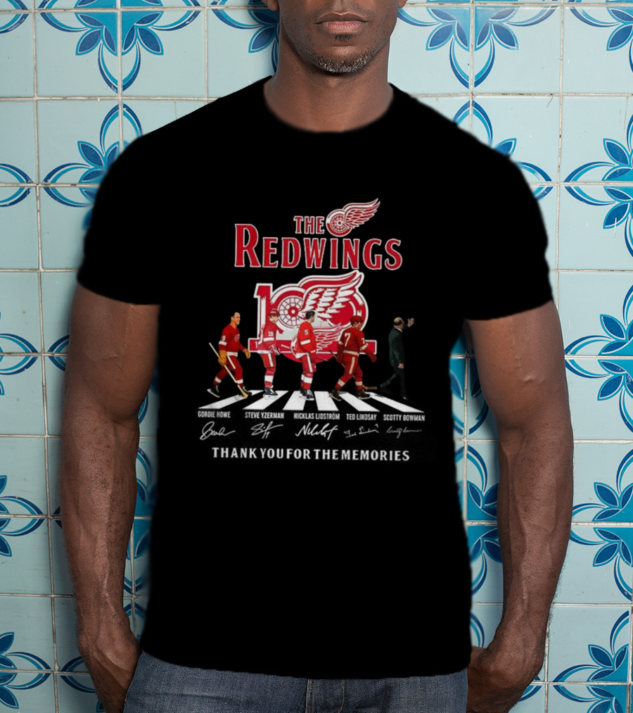 The Red Wings 100th Anniversary Thank You For The Memories Crosswalk T-Shirt