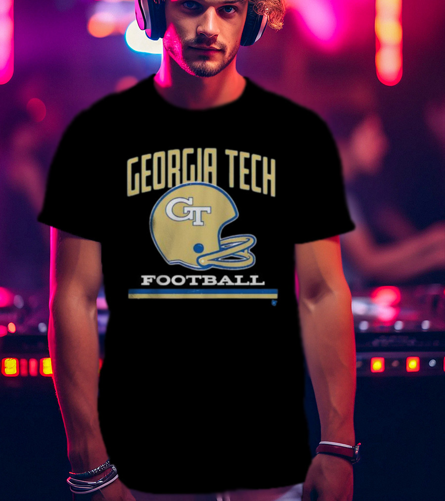 Georgia Tech Football Helmet GT Yellow Jackets T-Shirt