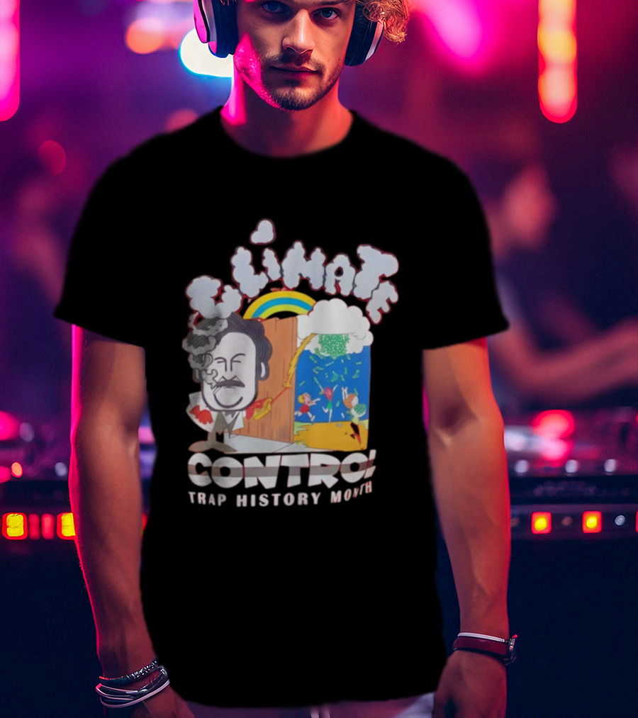 Jmacworldwide Climate Control Trap History Month Rainbow Cartoon Style T-Shirt