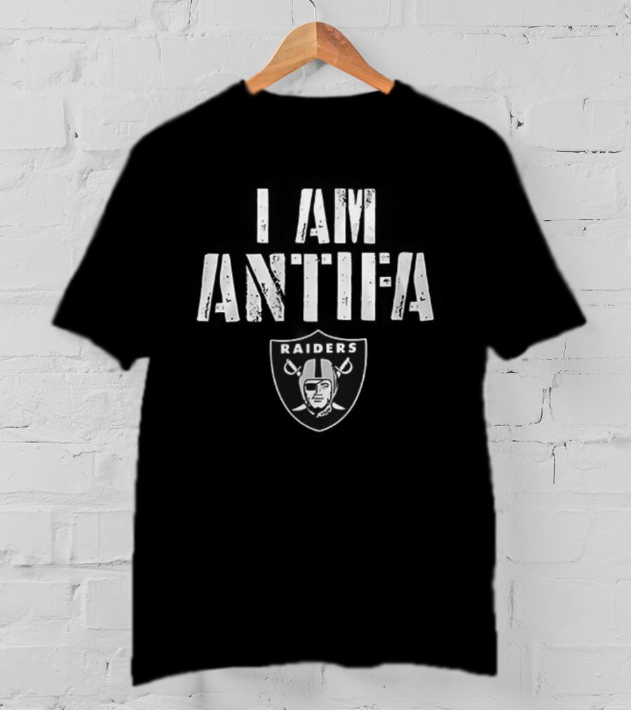 Las Vegas Raiders I Am Antifa Against Fascism T-Shirt