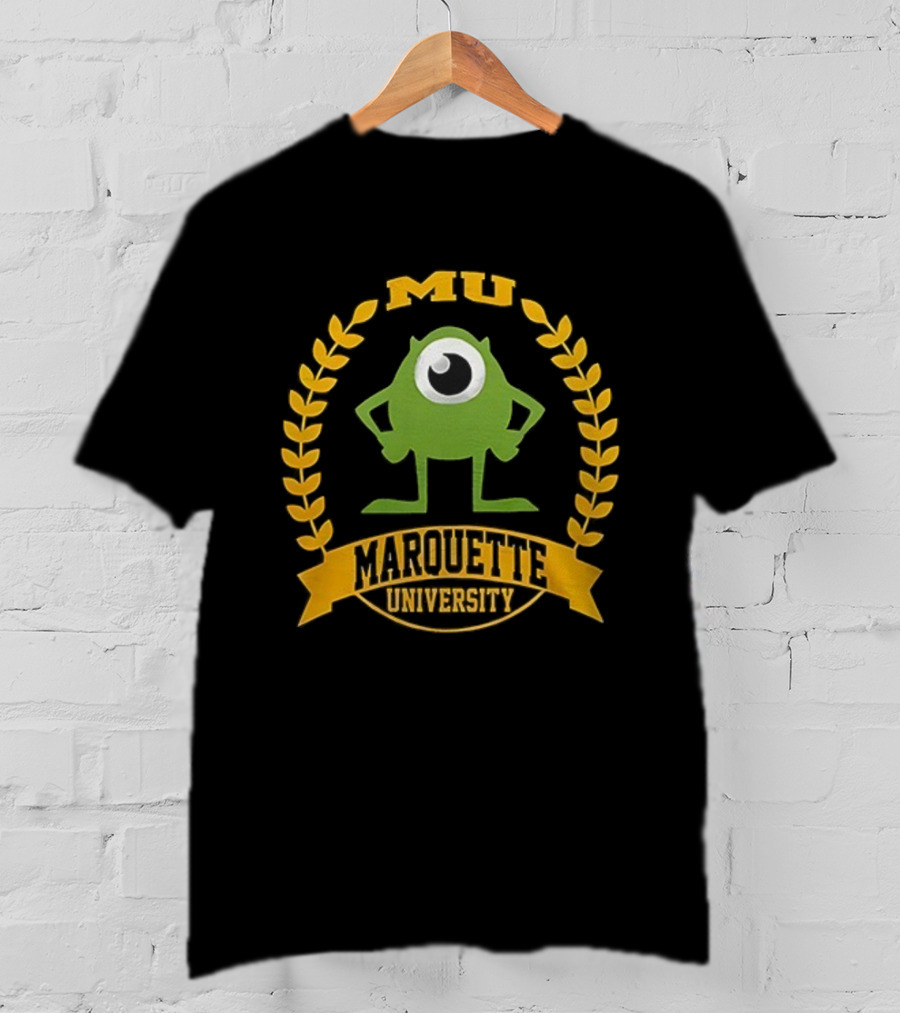 Marquette University Monsters University Collaboration Mike Wazowski Character Icon T-Shirt