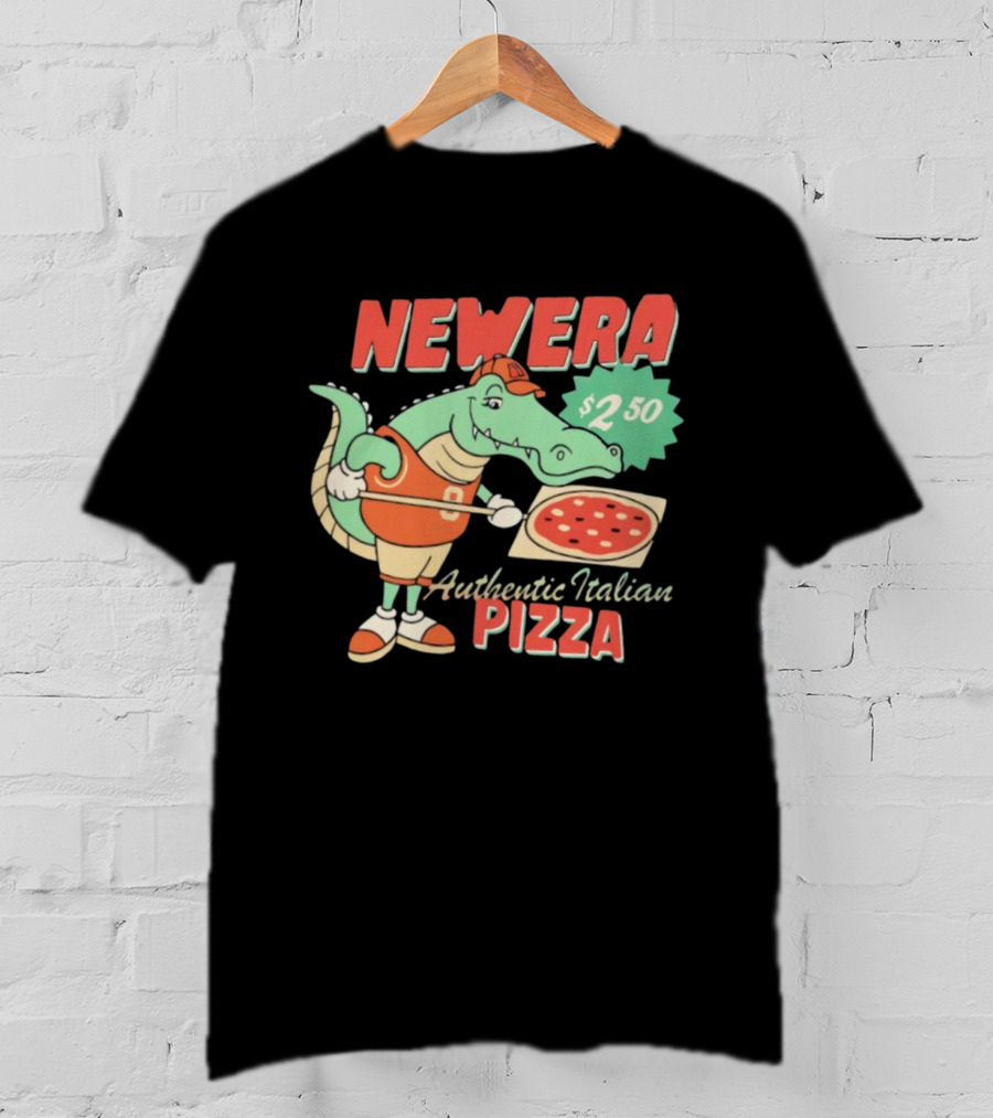 New Era Authentic Italian Pizza Crocodile Character $2.50 T-Shirt