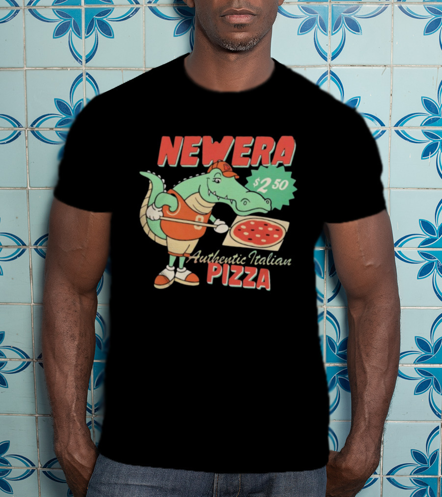 New Era Authentic Italian Pizza Crocodile Character $2.50 T-Shirt