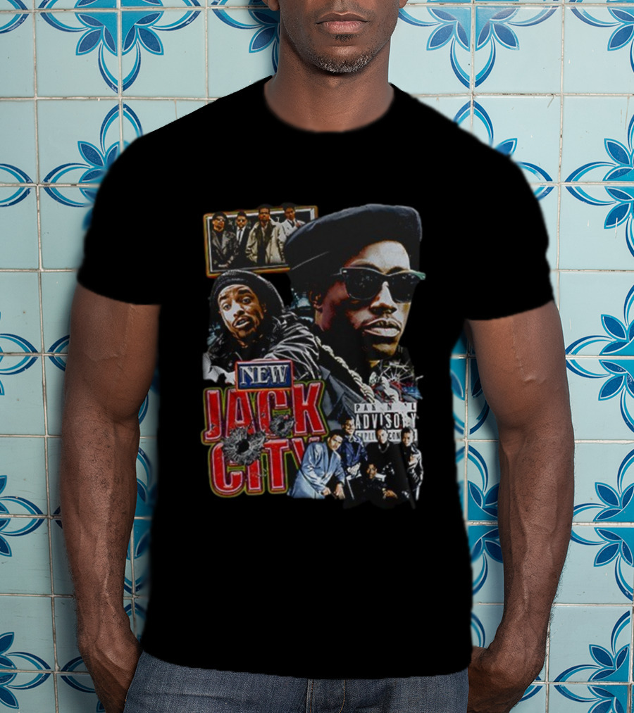 New Jack City Vintage Style Parental Advisory Explicit Content 90s Crime Drama Retro Fashion T-Shirt