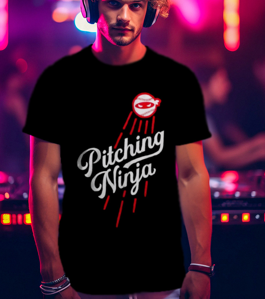 Pitching Ninja Baseball Ninja Los Angeles Dodgers MLB T-Shirt