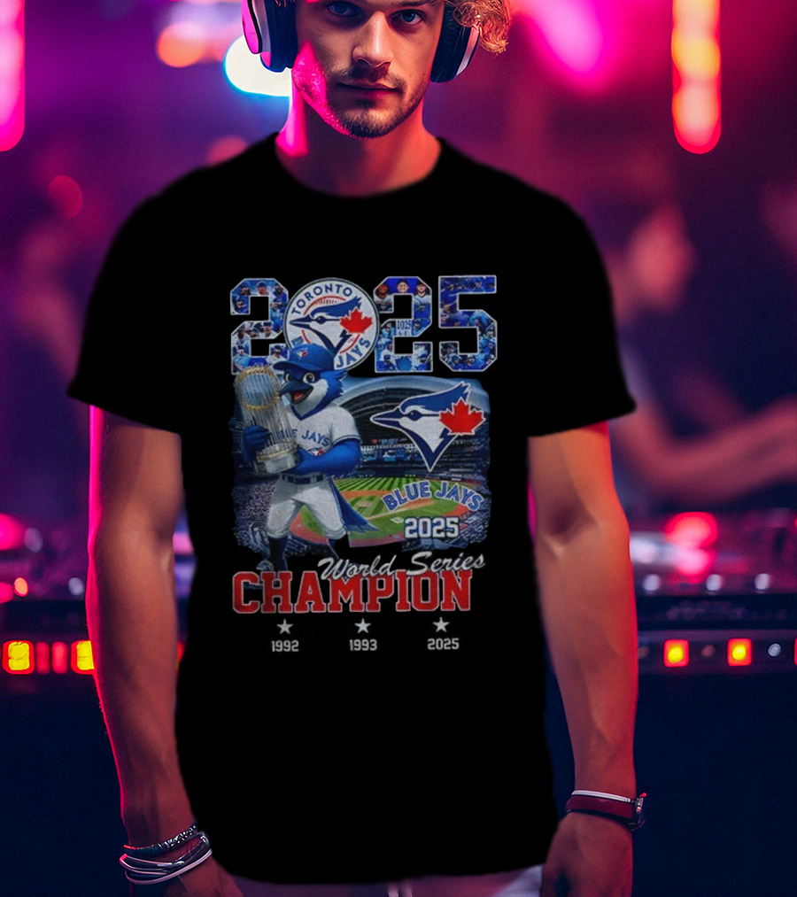 Toronto Blue Jays 2025 World Series Champion Victory Celebration T-Shirt