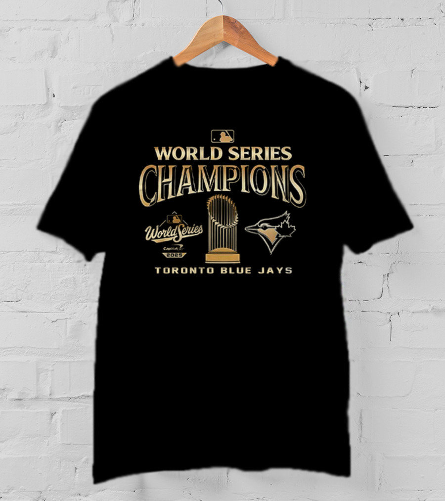 World Series Champions Toronto Blue Jays Golden Trophy Signature Collection T-Shirt