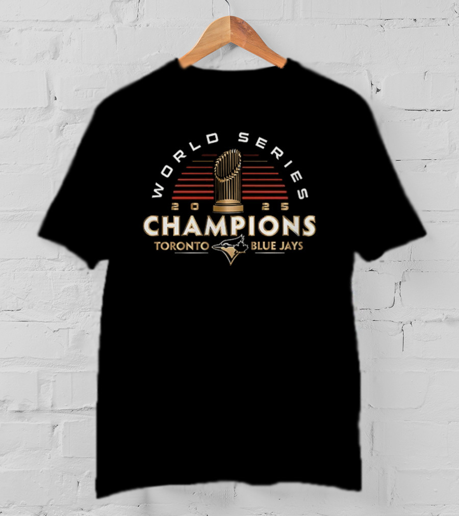 Toronto Blue Jays World Series Champions Trophy Logo Vintage Style T-Shirt