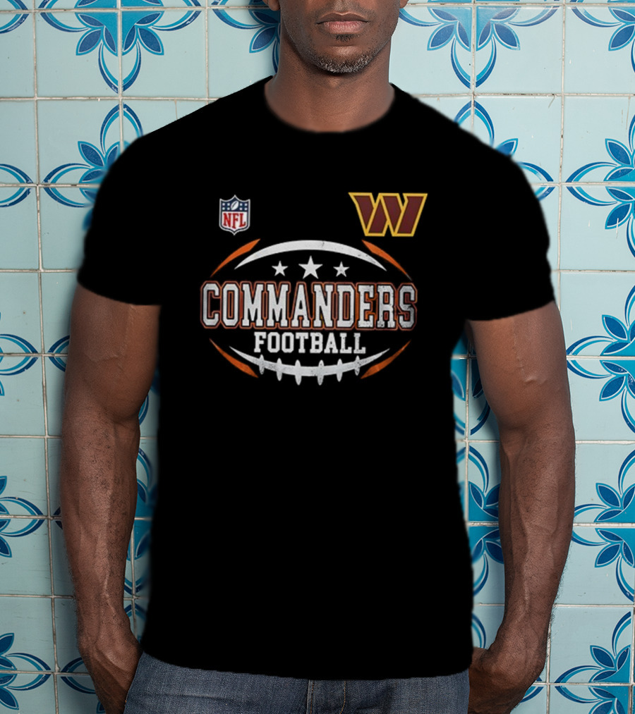 NFL Washington Commanders Football Harley Davidson Motorcycle T-Shirt