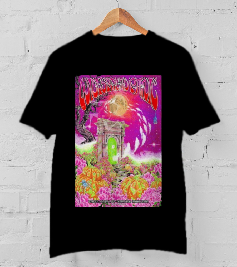 Widespread Panic Savannah Tour Spooky Pink Pumpkin Gateway October 31 2025 T-Shirt
