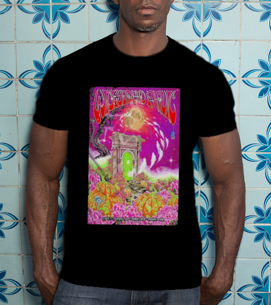 Widespread Panic Savannah Tour Spooky Pink Pumpkin Gateway October 31 2025 T-Shirt