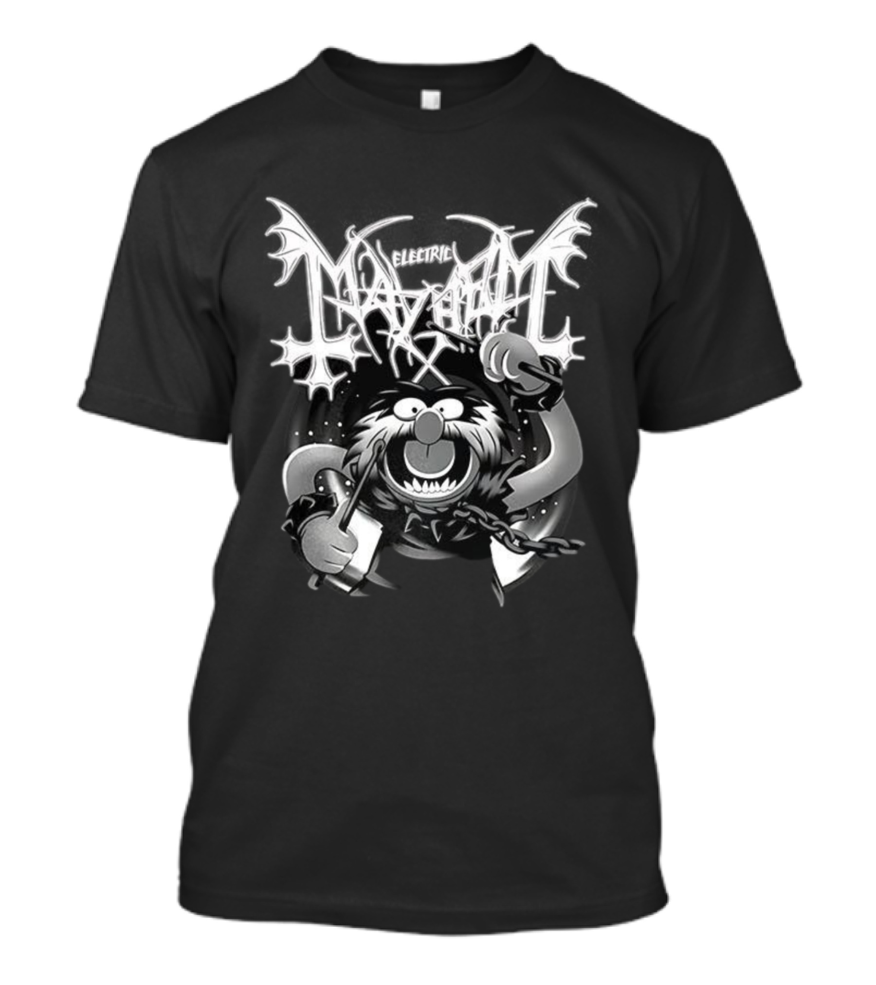 The Muppet Show Animal Drummer Electric Mayhem Heavy Metal Fan T-Shirt