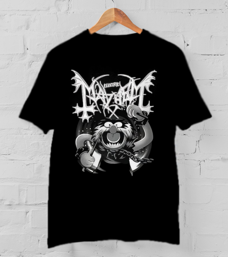 The Muppet Show Animal Drummer Electric Mayhem Heavy Metal Fan T-Shirt