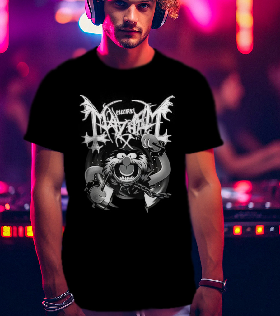 The Muppet Show Animal Drummer Electric Mayhem Heavy Metal Fan T-Shirt