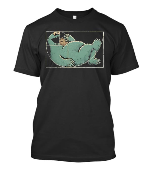 Cookie Monster Fibonacci Sequence Golden Ratio Eating Cookie T-Shirt