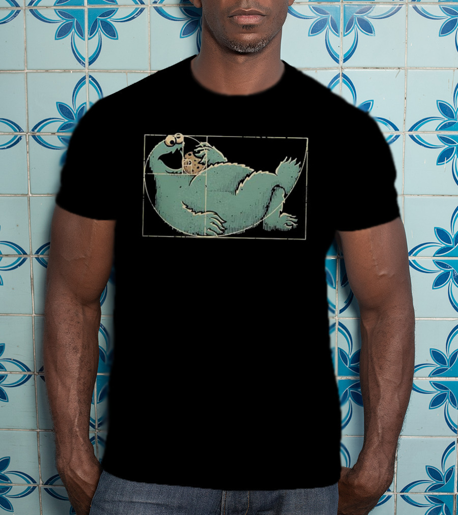 Cookie Monster Fibonacci Sequence Golden Ratio Eating Cookie T-Shirt