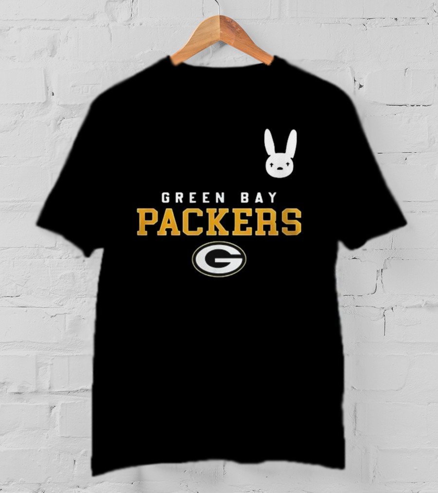 Bad Bunny X Green Bay Packers Collaboration With Iconic Bunny Motif T-Shirt