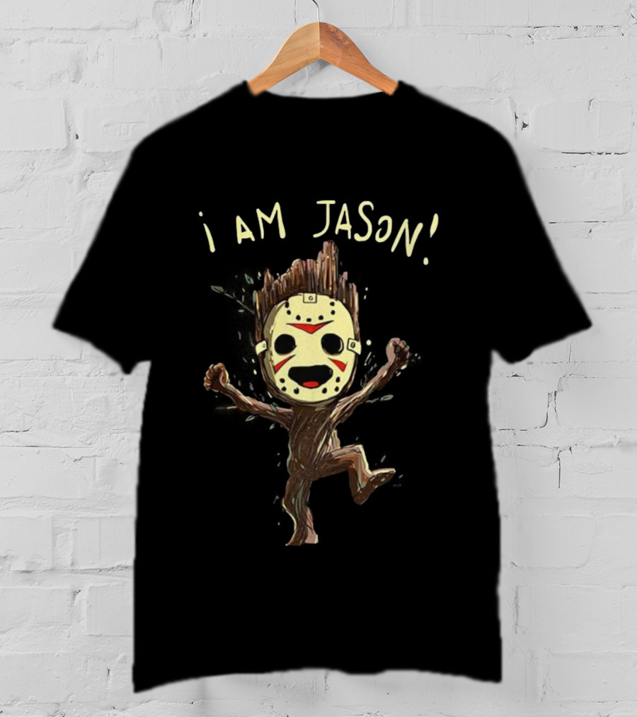 Groot I Am Jason Voorhees Funny Mask Parody T-Shirt