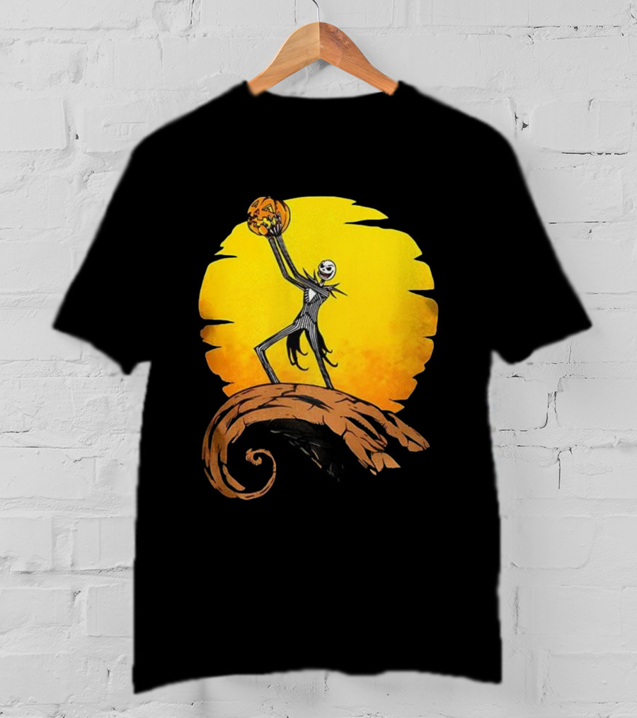 Jack Skellington Halloween Moonlight Pumpkin King T-Shirt