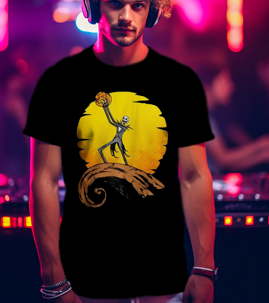 Jack Skellington Halloween Moonlight Pumpkin King T-Shirt