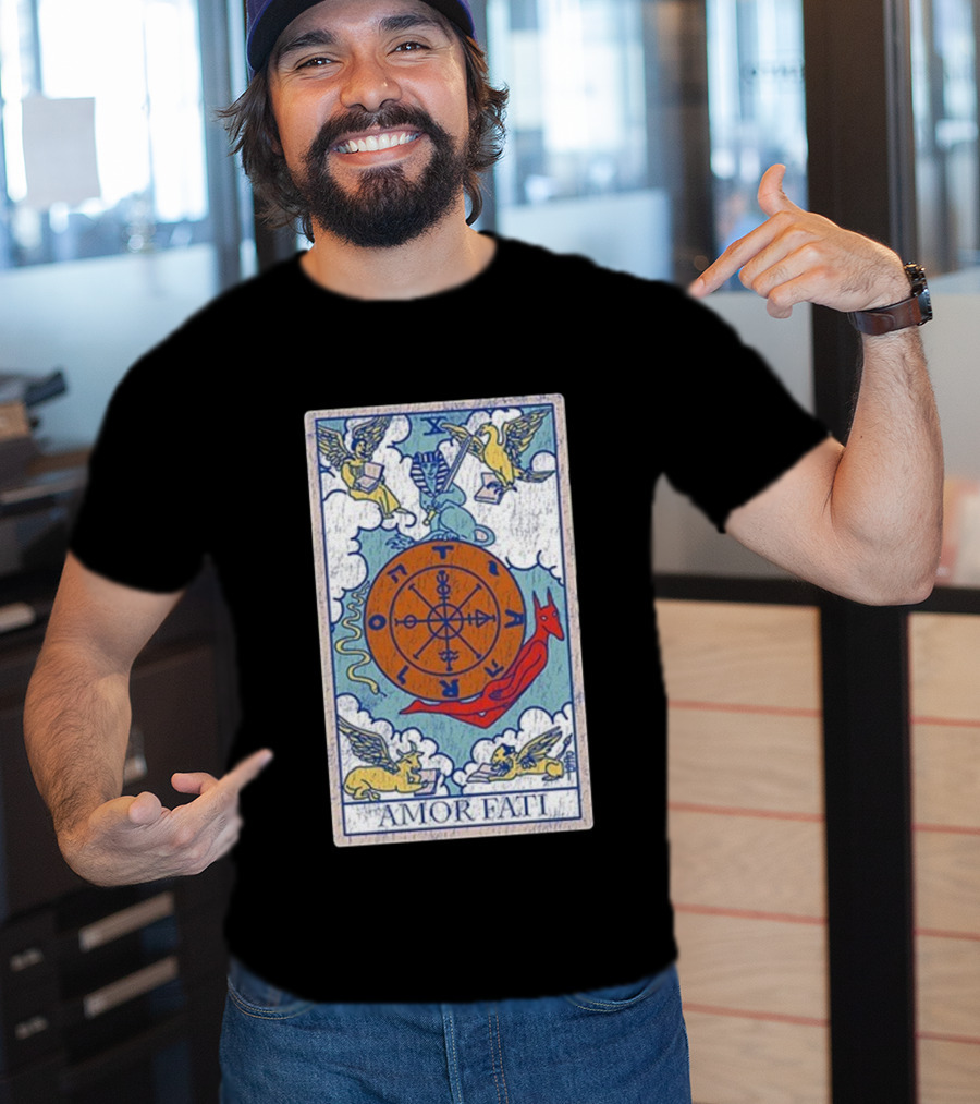 Joe Bartolozzi Amor Fati Wheel Of Fortune Tarot Destiny Unveiled Royal T-Shirt