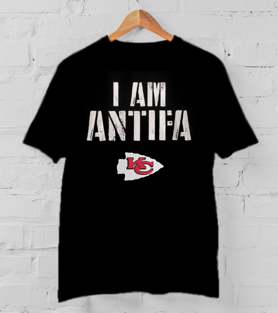 Kansas City Chiefs I Am Antifa Against Fascism KC Arrowhead T-Shirt