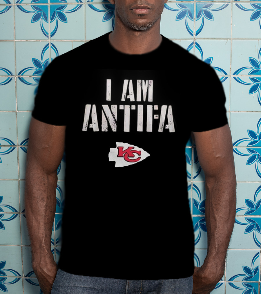 Kansas City Chiefs I Am Antifa Against Fascism KC Arrowhead T-Shirt