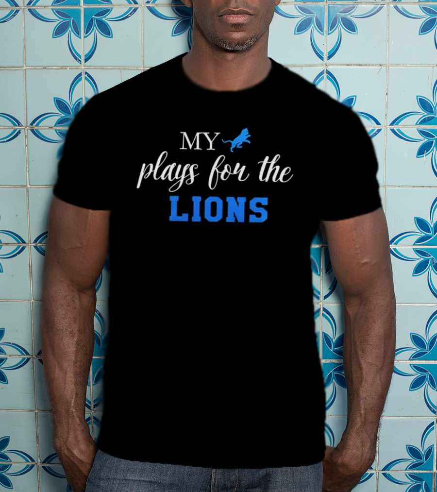 My Plays For The Lions National Cat Day NFL Football 2025 T-Shirt