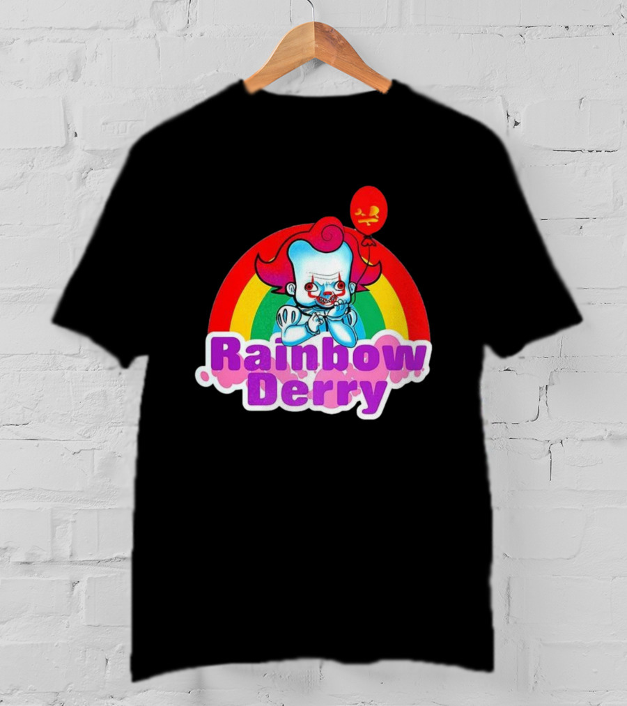 Rainbow Derry Pennywise Infant Balloon Cartoon T-Shirt