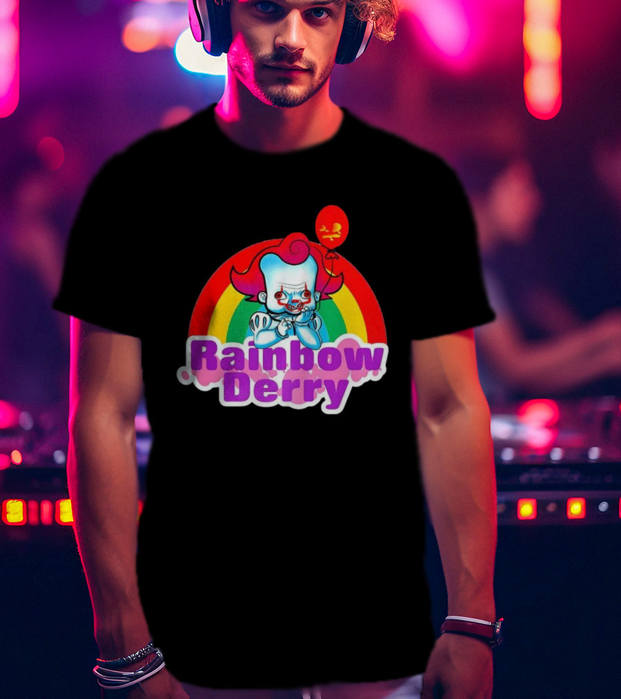 Rainbow Derry Pennywise Infant Balloon Cartoon T-Shirt