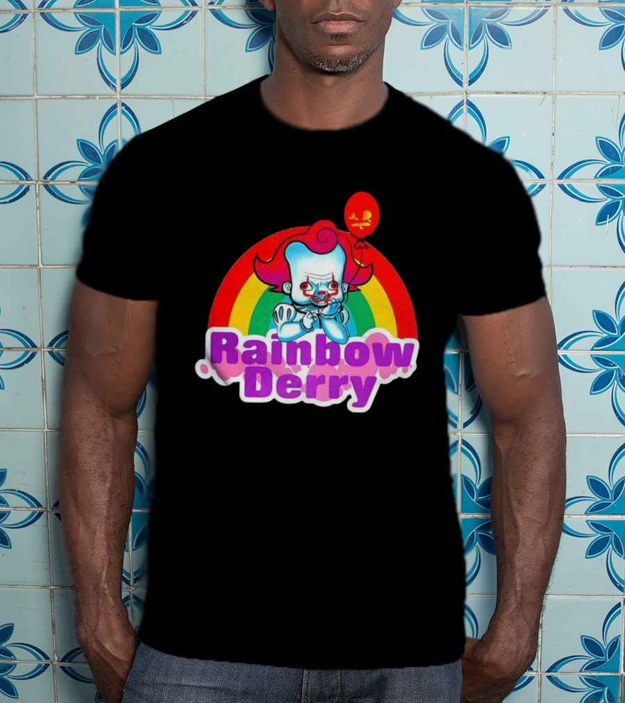Rainbow Derry Pennywise Infant Balloon Cartoon T-Shirt
