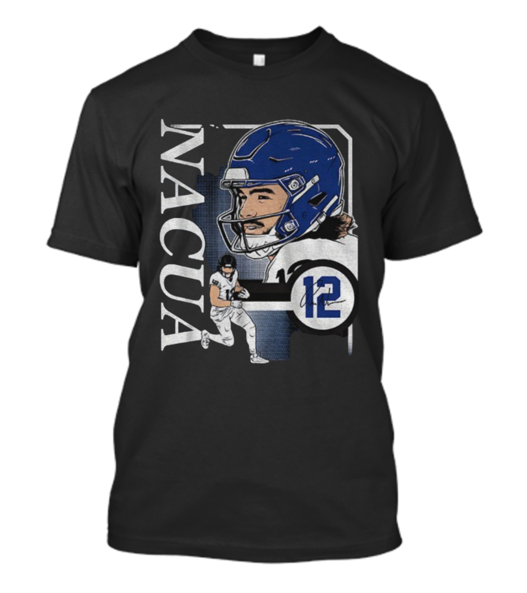 Puka Nacua Los Angeles Rams NFL Football 12 Signature Collage T-Shirt
