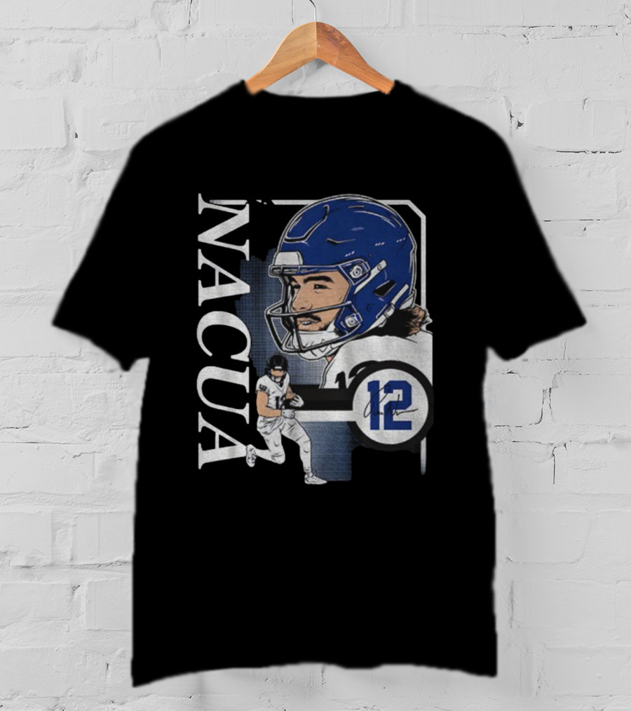 Puka Nacua Los Angeles Rams NFL Football 12 Signature Collage T-Shirt