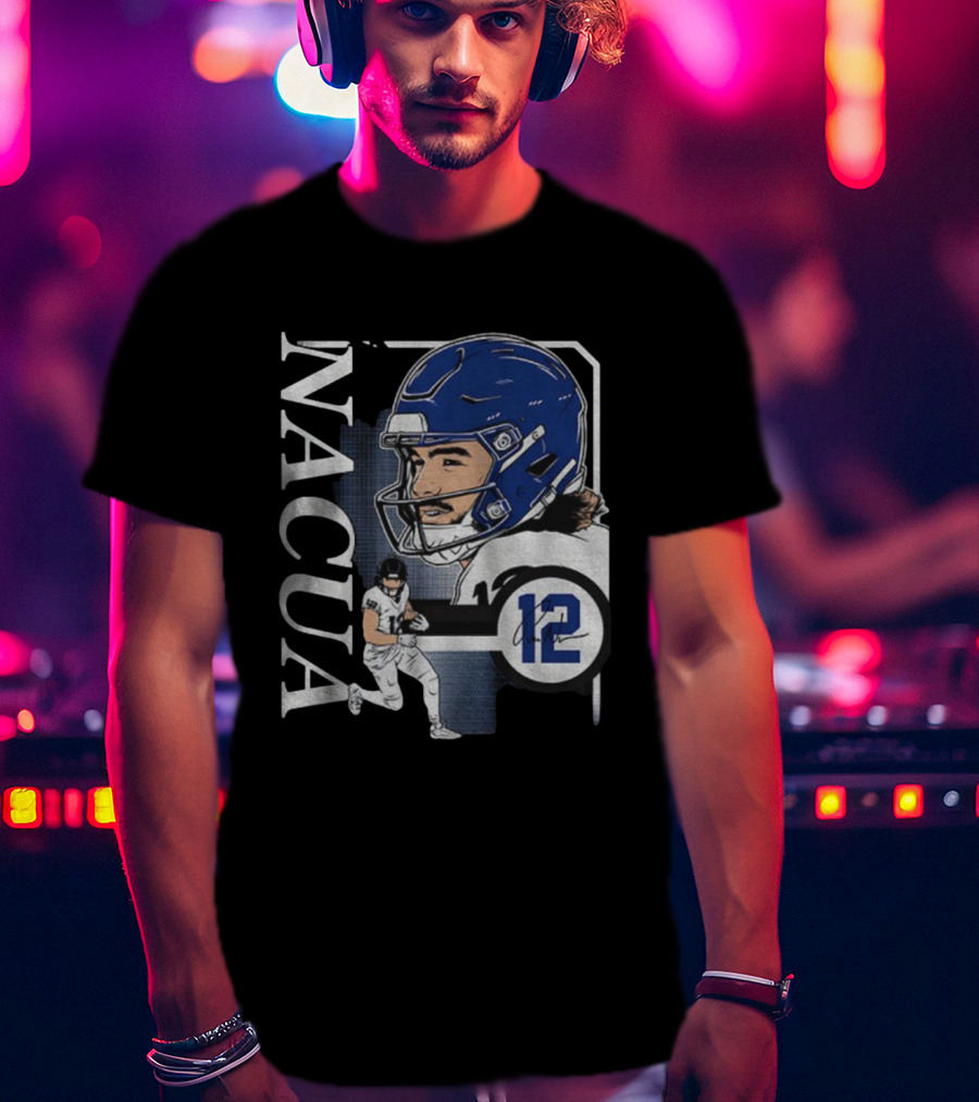 Puka Nacua Los Angeles Rams NFL Football 12 Signature Collage T-Shirt