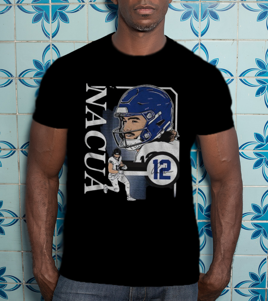 Puka Nacua Los Angeles Rams NFL Football 12 Signature Collage T-Shirt