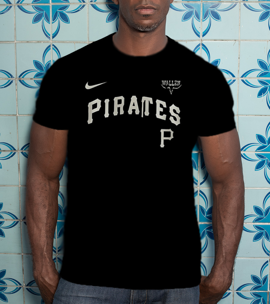 Pittsburgh Pirates Morgan Wallen Still The Problem Tour 2025 USA Flag Vintage Nike Collaboration T-Shirt
