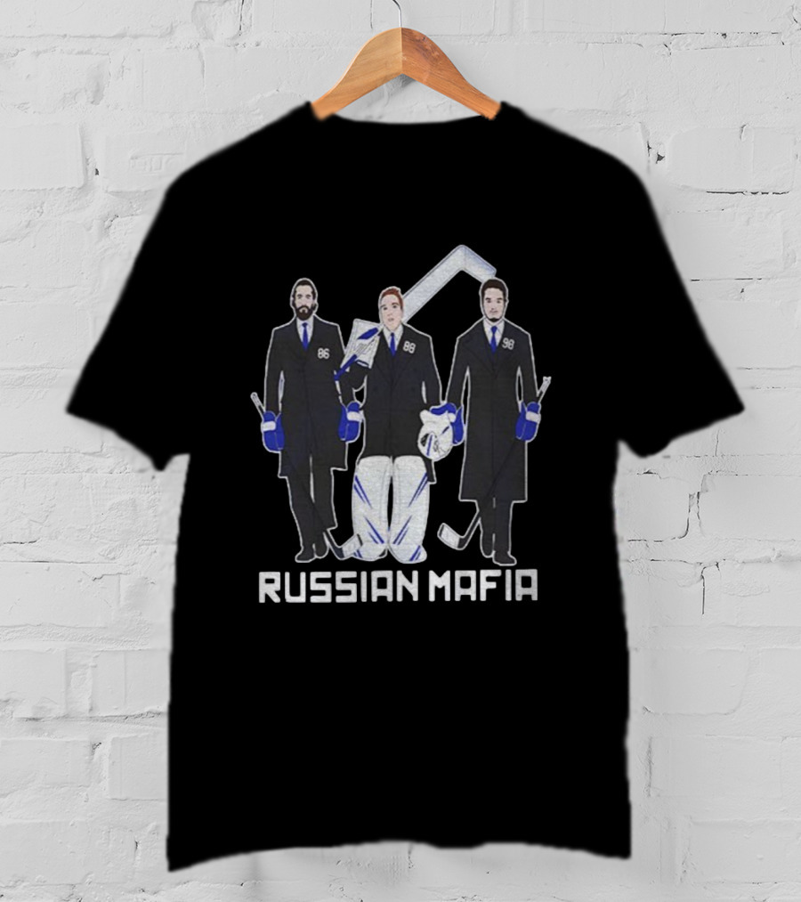 Nikita Kucherov Andrei Vasilevskiy Mikhail Sergachev Russian Mafia Tampa Bay Lightning Hockey T-Shirt