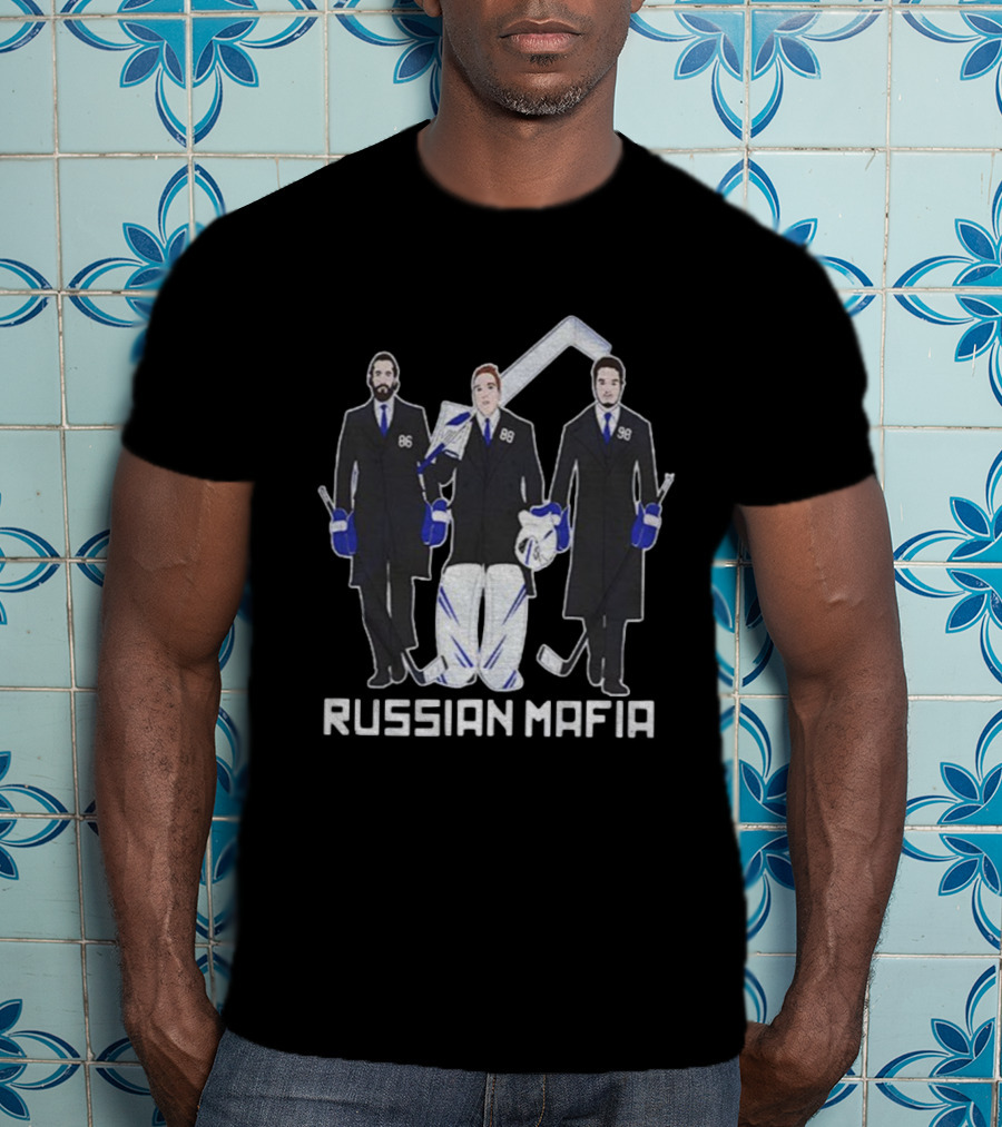 Nikita Kucherov Andrei Vasilevskiy Mikhail Sergachev Russian Mafia Tampa Bay Lightning Hockey T-Shirt