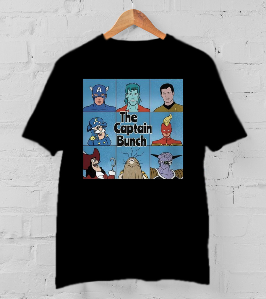The Captain Bunch The Brady Bunch Cartoon Characters Inspired Design T-Shirt