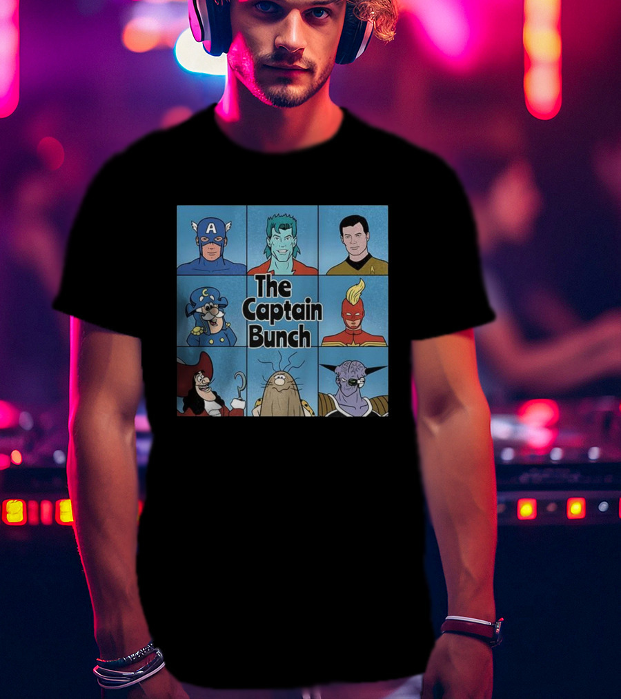 The Captain Bunch The Brady Bunch Cartoon Characters Inspired Design T-Shirt