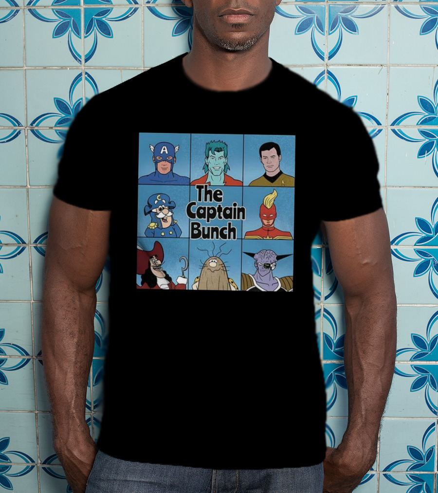 The Captain Bunch The Brady Bunch Cartoon Characters Inspired Design T-Shirt