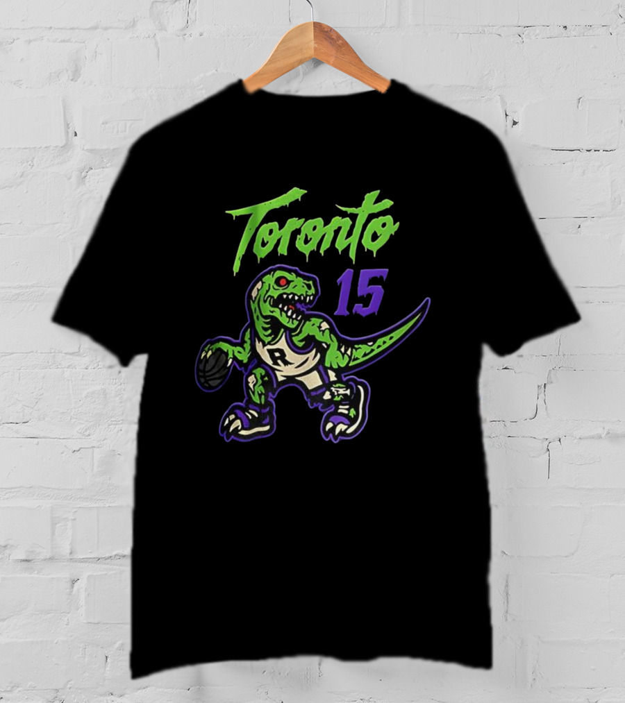 Toronto Raptors Zombie Raptor Dripping Text 15 T-Shirt