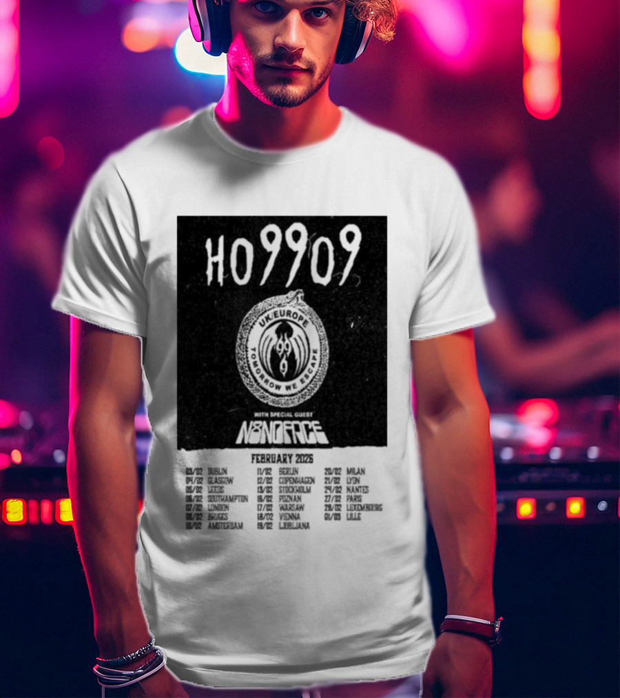 H09202 Monstercat Uncaged UK Europe February 2026 Tour T-Shirt