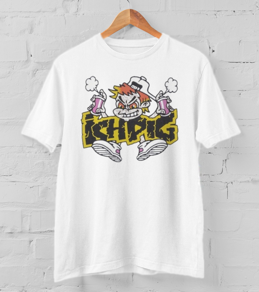 ICH-PIG Aeroboy Graffiti Character Streetwear Collection T-Shirt