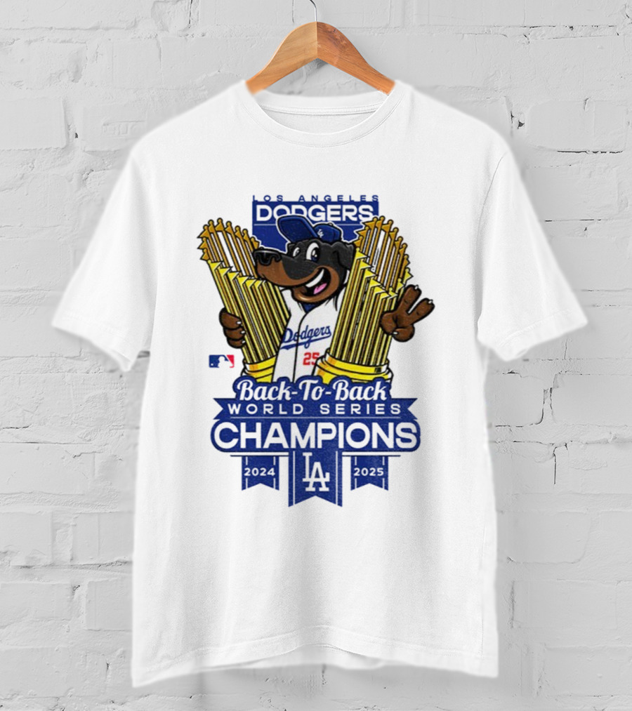 Los Angeles Dodgers Back-to-Back World Series Champions 2024-2025 T-Shirt