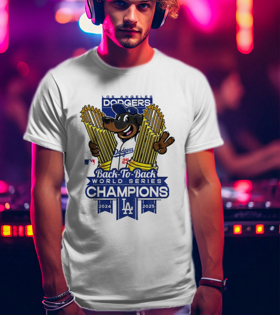 Los Angeles Dodgers Back-to-Back World Series Champions 2024-2025 T-Shirt