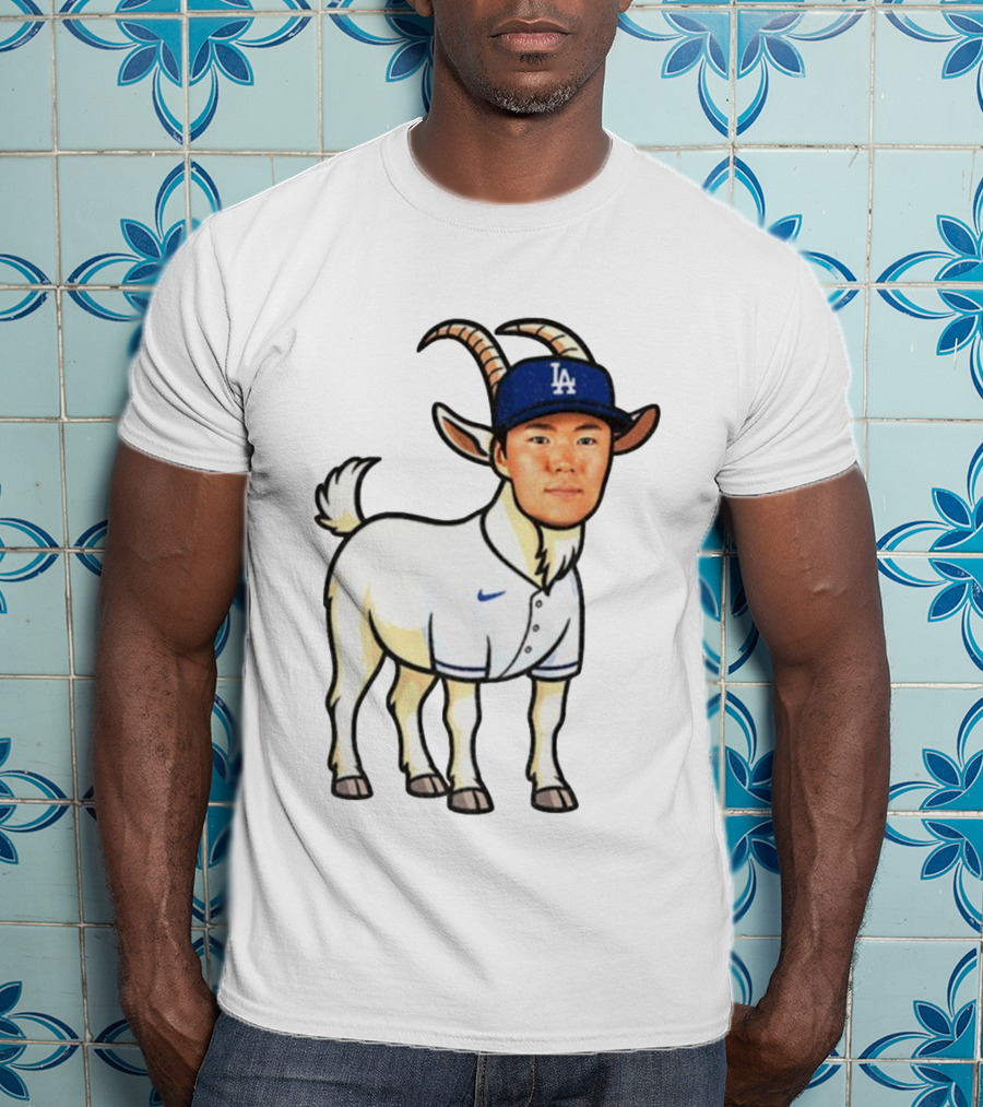 Los Angeles Dodgers Yoshinobu Yamamoto Goat MVP LA Cap T-Shirt