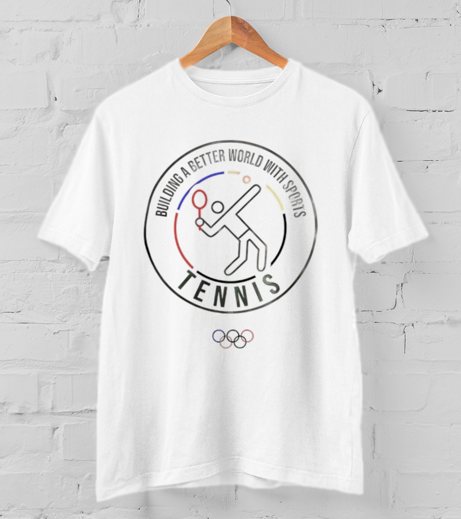 Building A Better World With Sports Olympic Tennis Pictogram T-Shirt